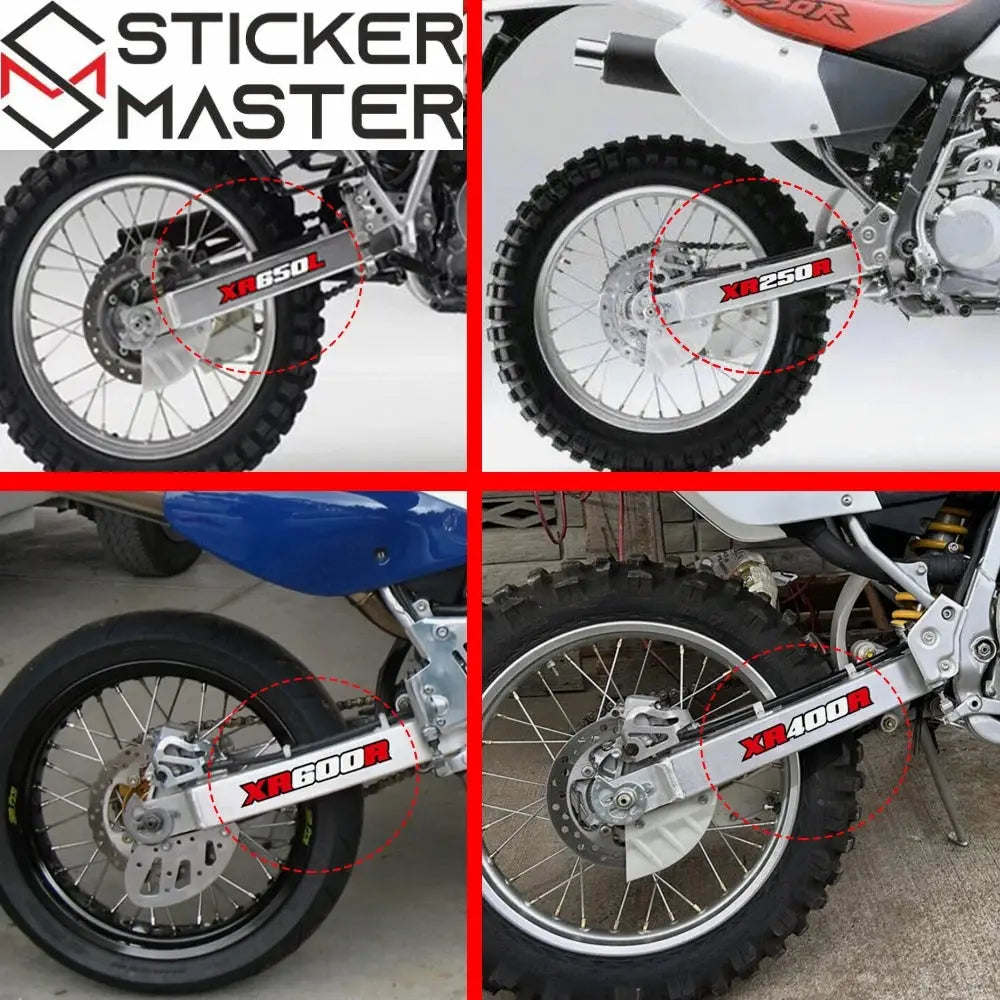 Honda XR Sticker | XR 600R 650R 400R 250R Arka Maşa Decal Seti (21-23 cm) Sticker Master