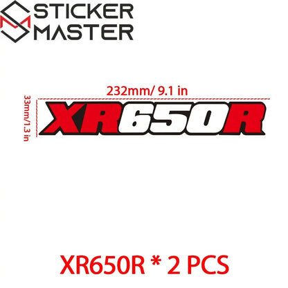 Honda XR Sticker | XR 600R 650R 400R 250R Arka Maşa Decal Seti (21-23 cm) Sticker Master