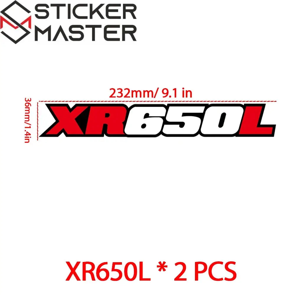 Honda XR Sticker | XR 600R 650R 400R 250R Arka Maşa Decal Seti (21-23 cm) Sticker Master