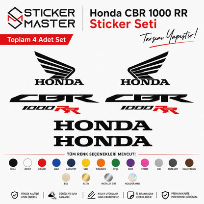 Honda CBR 1000 RR Uyumlu Komple Sticker Seti detay