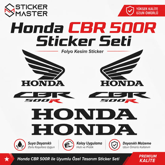 Honda CBR 500R Uyumlu Komple Sticker Seti