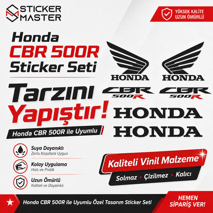 Honda CBR 500R Uyumlu Komple Sticker Seti ads
