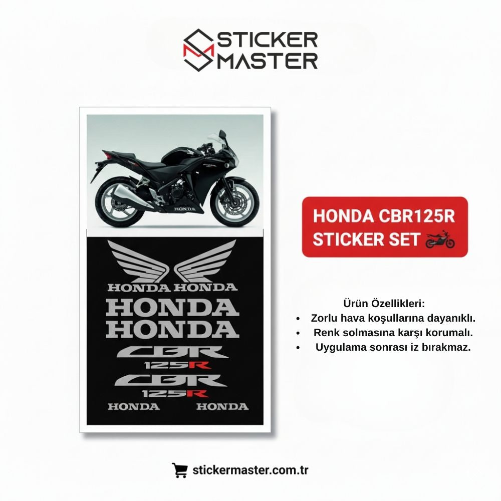 Sticker Master Honda Cbr125R Sticker Set Motor Çıkartma Etiket