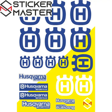 Husqvarna Uyumlu Sticker Seti | 33x48 cm Büyük Boy Çıkartma Sticker Master
