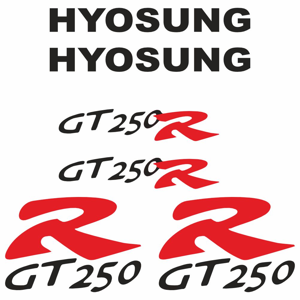 Sticker Master Hyosung Gtr 250 Set Sticker Motor, Kask, Laptop, Araba, Oto Araç İçin Dayanıklı Etiket Decal