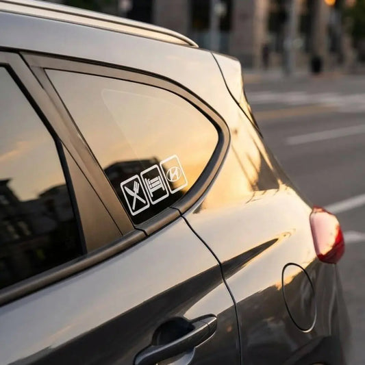 Hyundai Eat Sleep Sticker Oto ve Laptop Etiketi 12cm | Sticker Master - Sticker Master