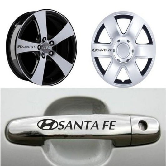 Sticker Master Hyundai Santa Fe Kapı Kolu ve Jant Sticker Seti – 10 Adet