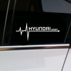 Sticker Master Hyundai Sport Nabız Sticker – 2 Adet 30 cm Kalp Atışı Tasarımlı Oto Cam ve Gövde Etiketi