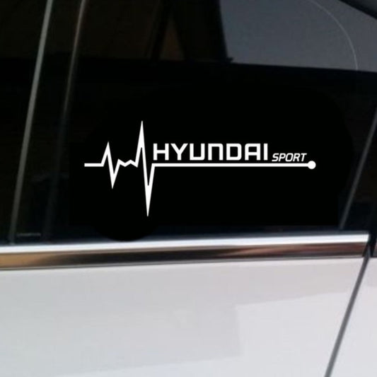 Sticker Master Hyundai Sport Nabız Sticker – 2 Adet 30 cm Kalp Atışı Tasarımlı Oto Cam ve Gövde Etiketi