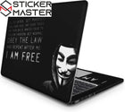 I Am Free Anonymous Laptop Sticker Siyah Vinil Kaplama | Sticker Master