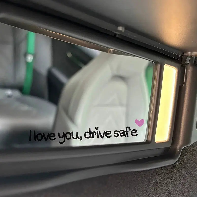 I Love You Drive Safe Sticker Dikiz Aynası Yazısı | Sticker Master - Sticker Master