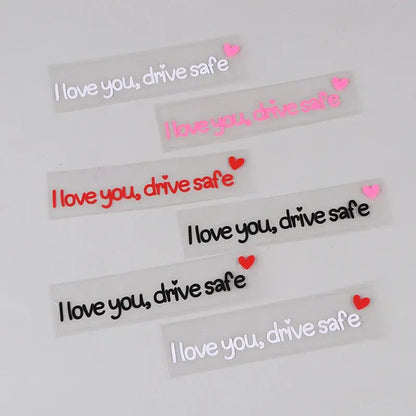 I Love You Drive Safe Sticker Dikiz Aynası Yazısı | Sticker Master - Sticker Master