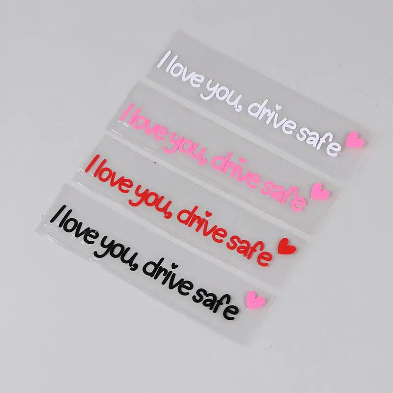 I Love You Drive Safe Sticker Dikiz Aynası Yazısı | Sticker Master - Sticker Master