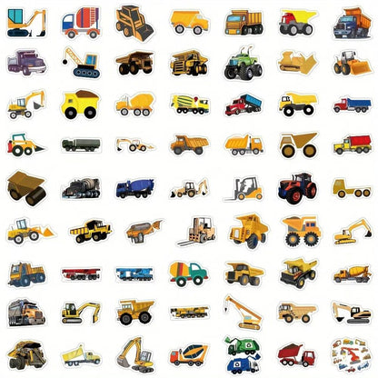 İnşaat Araçları Sticker Seti 60’lı | Sticker Master - Sticker Master