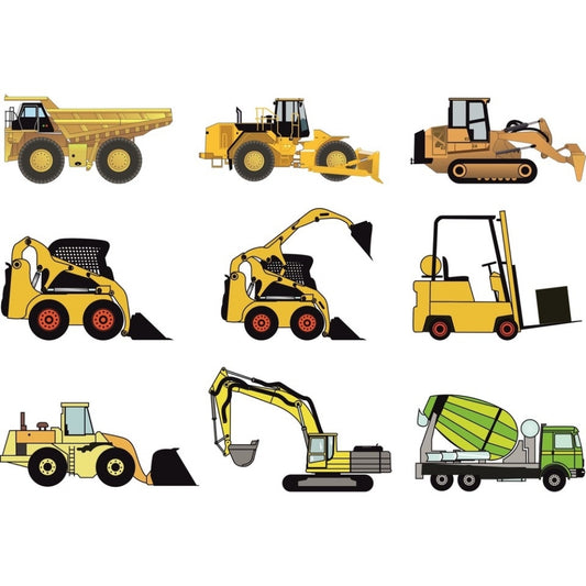 Sticker Master İnşaat Makineleri Duvar Çocuk Odası Sticker | Ev Dekorasyonu Etiket