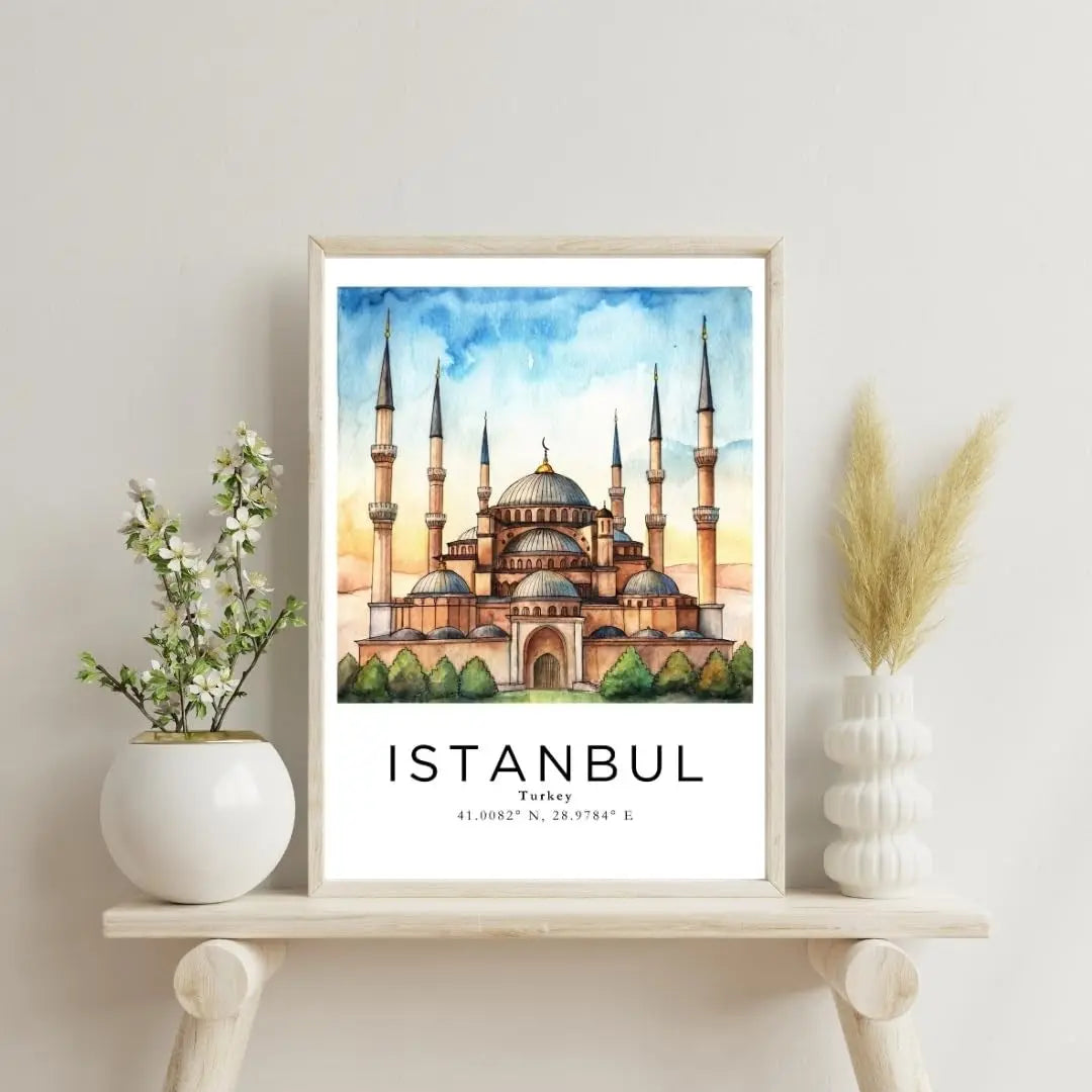Sticker Master İstanbul Çerçeveli Poster Tablo | Tarih ve Estetiği Buluşturan Şık Dekorasyon