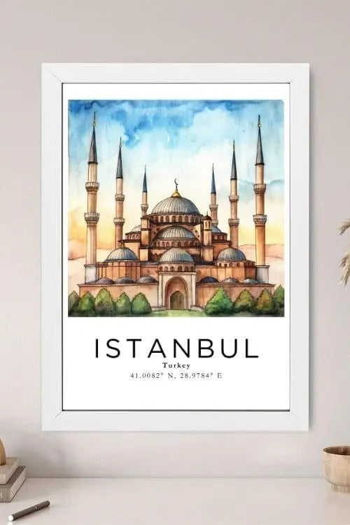 Sticker Master İstanbul Çerçeveli Poster Tablo | Tarih ve Estetiği Buluşturan Şık Dekorasyon