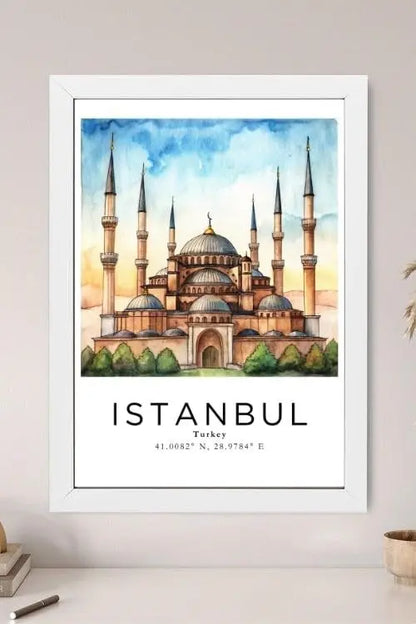 Sticker Master İstanbul Çerçeveli Poster Tablo | Tarih ve Estetiği Buluşturan Şık Dekorasyon