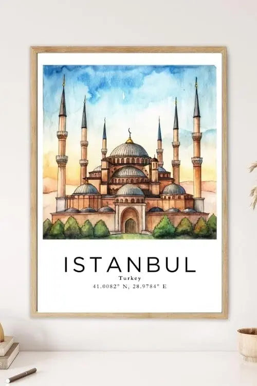 Sticker Master İstanbul Çerçeveli Poster Tablo | Tarih ve Estetiği Buluşturan Şık Dekorasyon