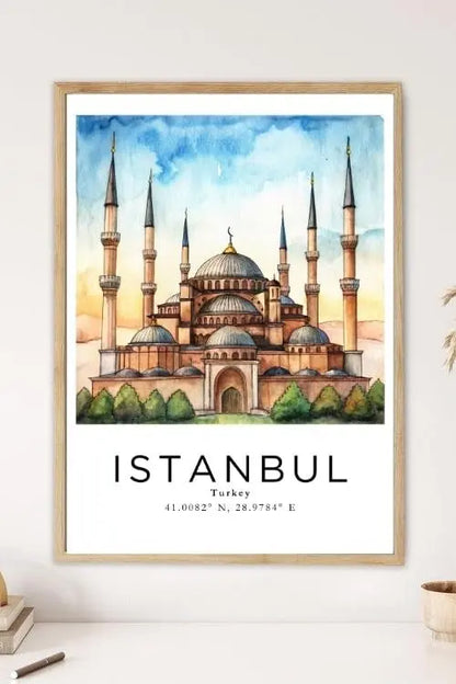 Sticker Master İstanbul Çerçeveli Poster Tablo | Tarih ve Estetiği Buluşturan Şık Dekorasyon