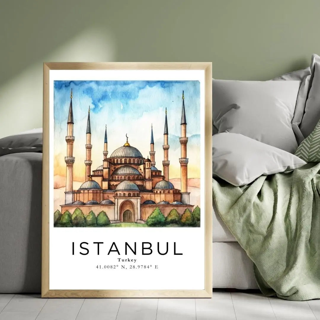 Sticker Master İstanbul Çerçeveli Poster Tablo | Tarih ve Estetiği Buluşturan Şık Dekorasyon
