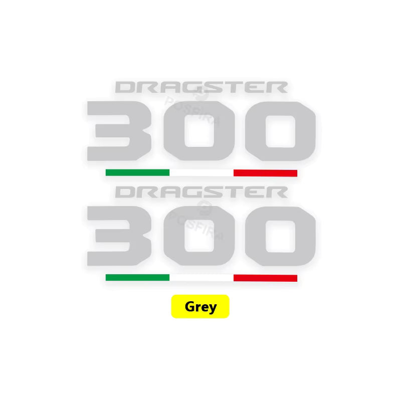 Italjet Dragster 300 Sticker | Kuyruk ve Sele Altı Logosu (15 cm) Sticker Master