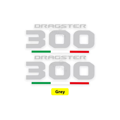 Italjet Dragster 300 Sticker | Kuyruk ve Sele Altı Logosu (15 cm) Sticker Master