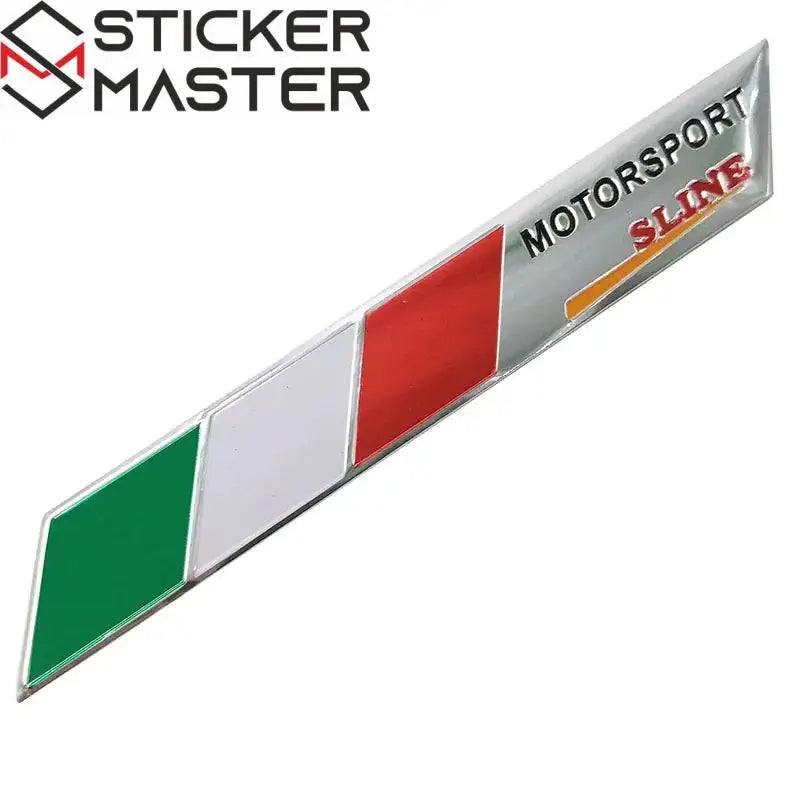 İtalya Bayrağı Oto ve Motor Sticker | 3D Metal Arma (5 Farklı Model) Sticker Master