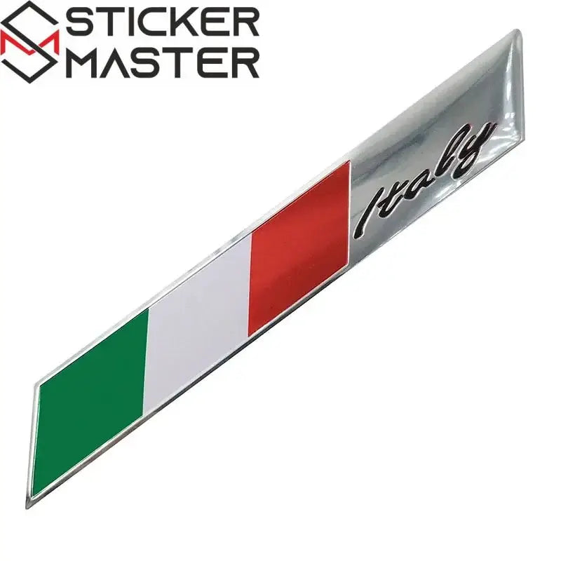 İtalya Bayrağı Oto ve Motor Sticker | 3D Metal Arma (5 Farklı Model) Sticker Master