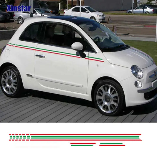 İtalyan Bayrağı Araba Sticker Şerit Seti Fiat 500 Uyumlu | Sticker Master - Sticker Master