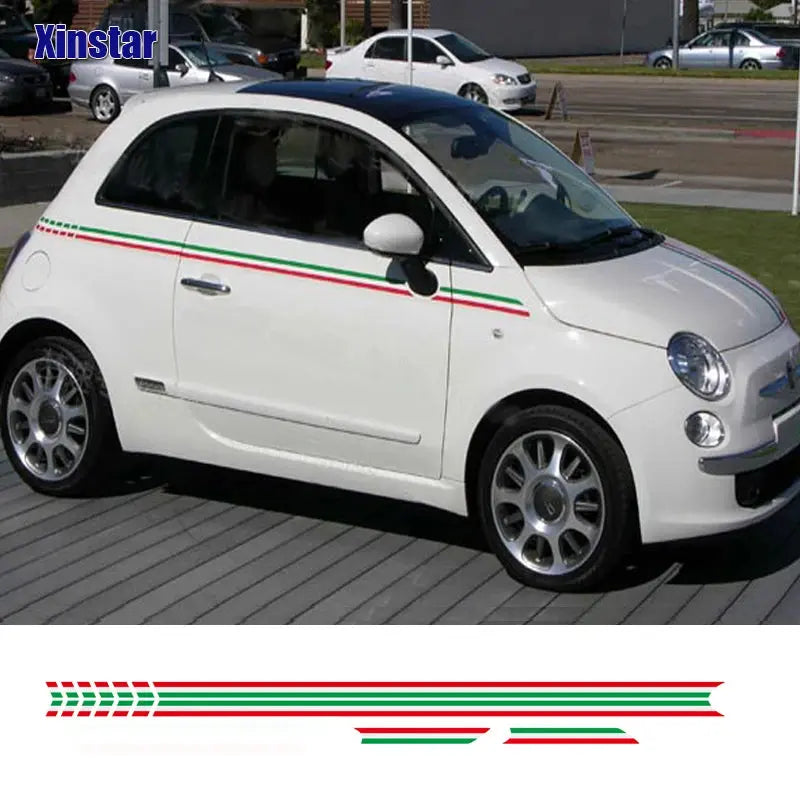 İtalyan Bayrağı Araba Sticker Şerit Seti Fiat 500 Uyumlu | Sticker Master - Sticker Master