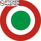 İtalyan Bayrağı Sticker (Coccarda) Vespa Uyumlu | Sticker Master