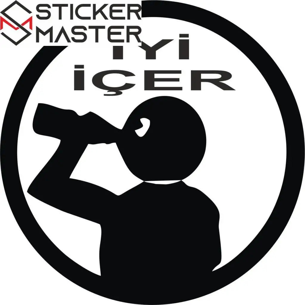Sticker Master İyi İçer Sticker Motor, Kask, Laptop, Araba, Oto Araç İçin Dayanıklı Etiket Decal