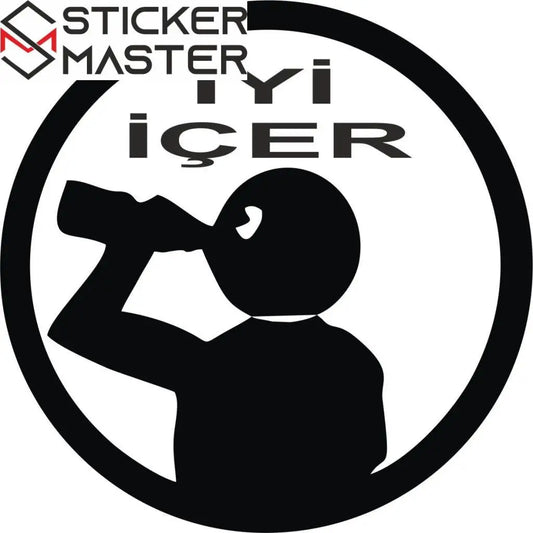 Sticker Master İyi İçer Sticker Motor, Kask, Laptop, Araba, Oto Araç İçin Dayanıklı Etiket Decal