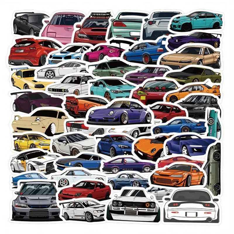 JDM Racing Araba Sticker Seti 50’li | Sticker Master - Sticker Master