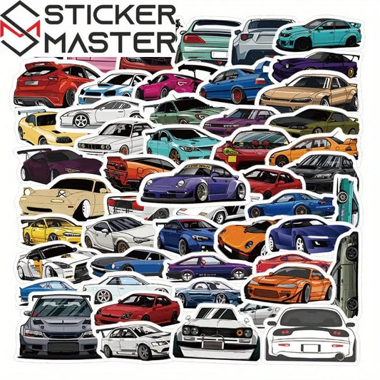 JDM Racing Araba Sticker Seti 50’li | Sticker Master - Sticker Master