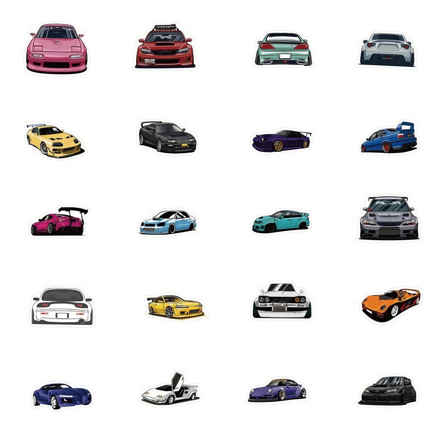 JDM Racing Araba Sticker Seti 50’li | Sticker Master - Sticker Master