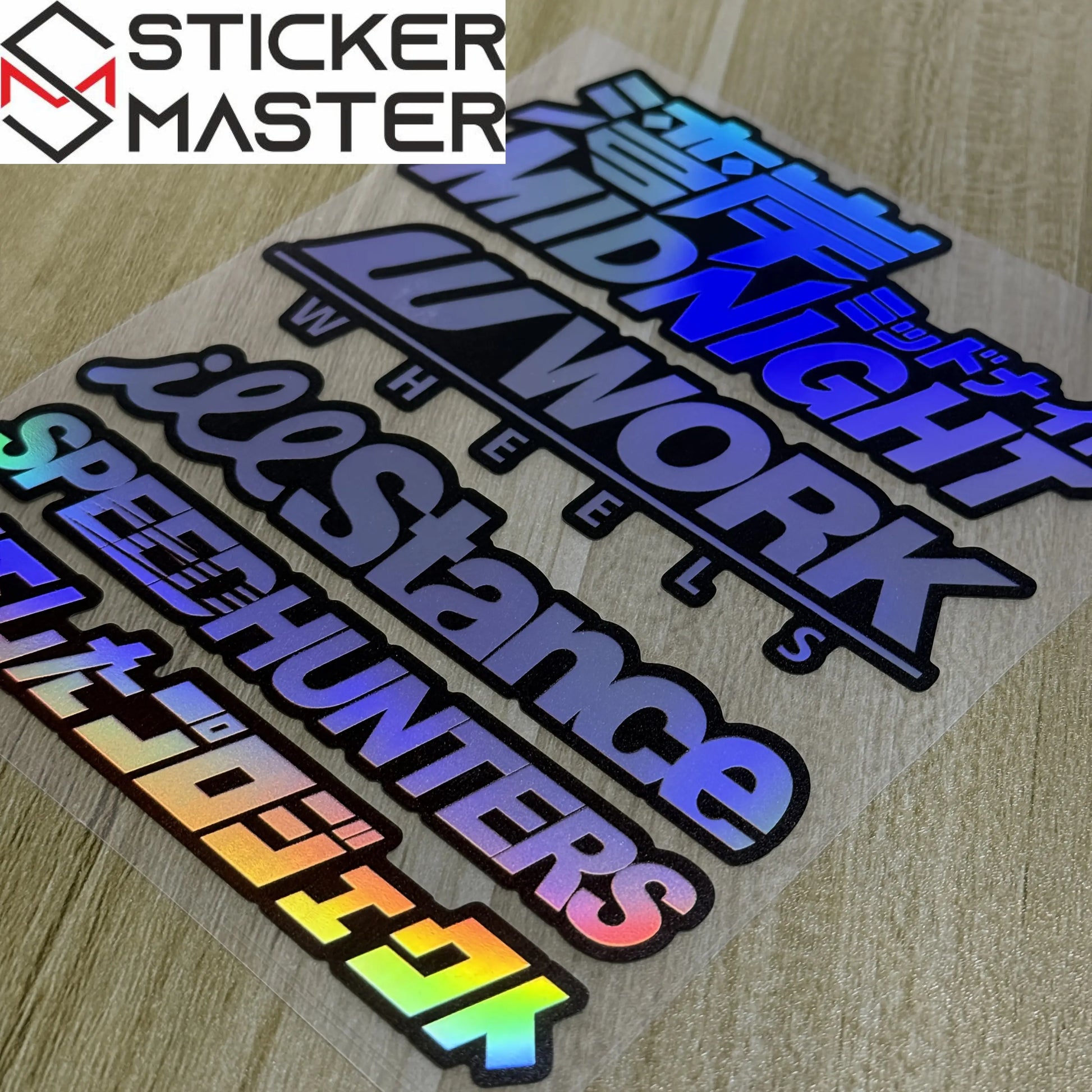 JDM Sticker Seti | Midnight Work Speedhunters Holografik Decal (5 Parça) Sticker Master