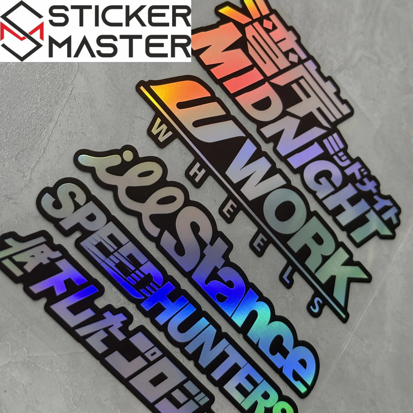 JDM Sticker Seti | Midnight Work Speedhunters Holografik Decal (5 Parça) Sticker Master
