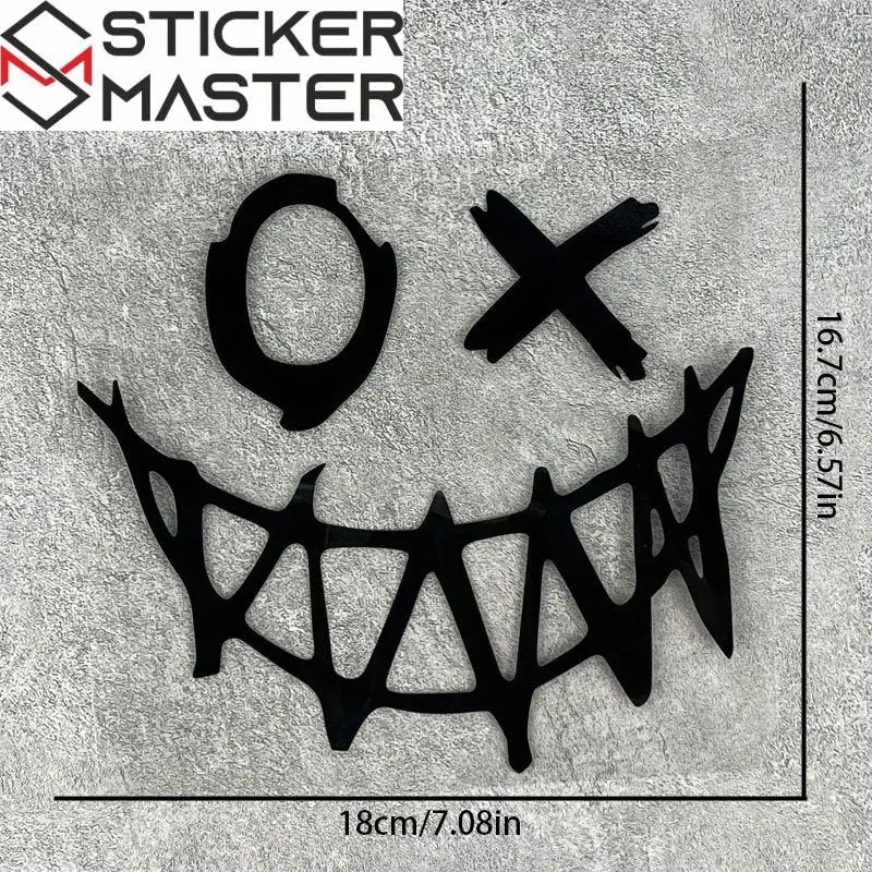 JDM Sticker | Şeytan Suratlı Çılgın Araba Decal (18x16 cm)