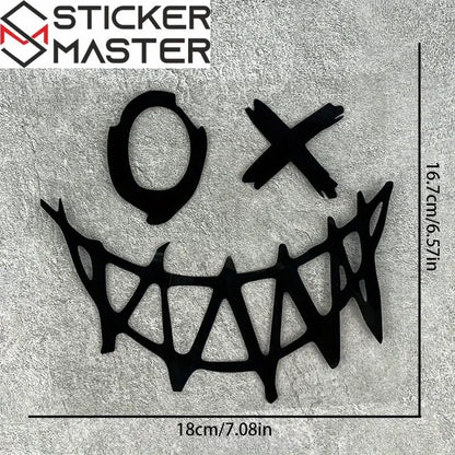 JDM Sticker | Şeytan Suratlı Çılgın Araba Decal (18x16 cm)