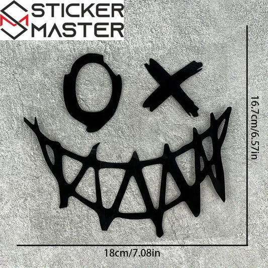 JDM Sticker | Şeytan Suratlı Çılgın Araba Decal (18x16 cm)