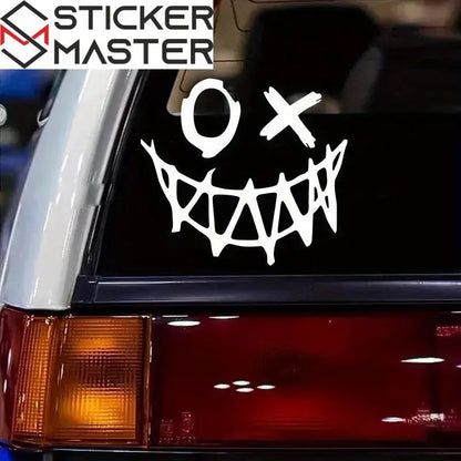 JDM Sticker | Şeytan Suratlı Çılgın Araba Decal (18x16 cm)