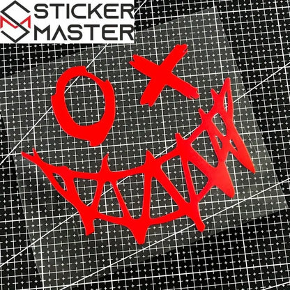JDM Sticker | Şeytan Suratlı Çılgın Araba Decal (18x16 cm)