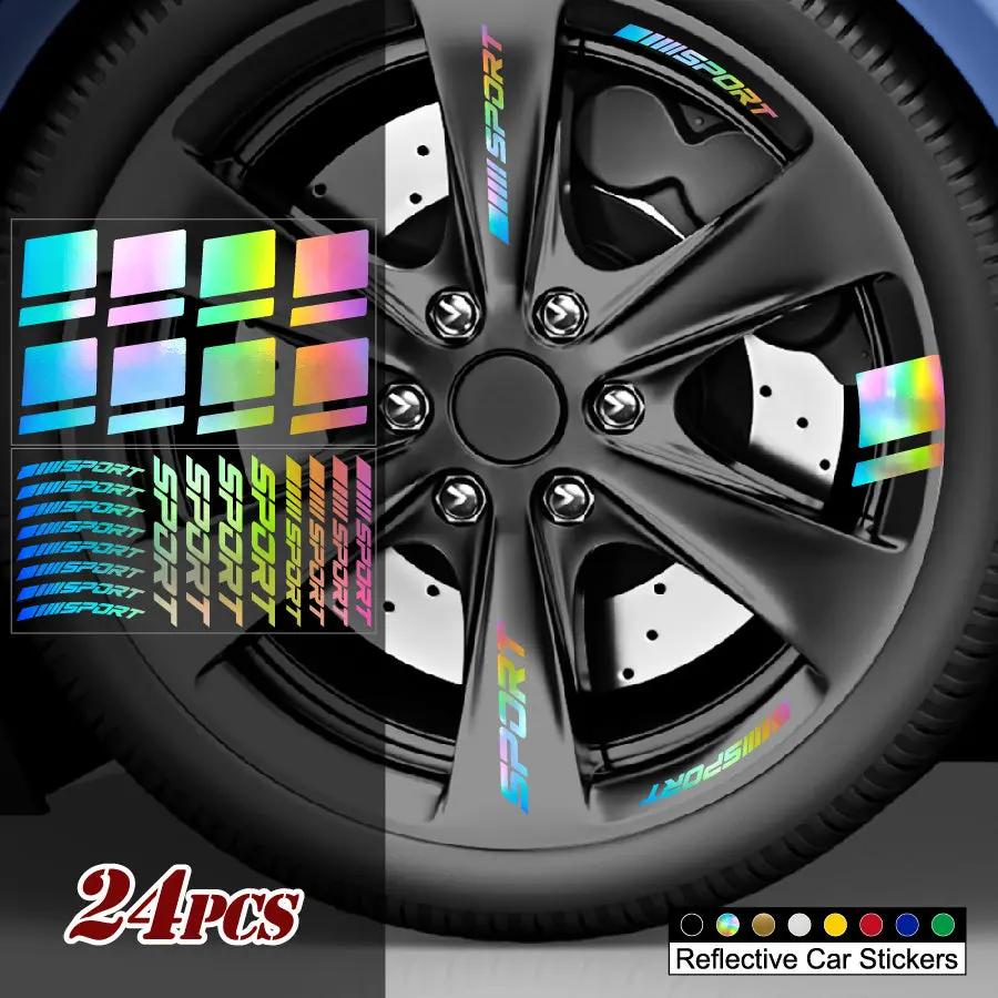 24 Parça Jant Çıkartma Seti Sport Şerit Sticker | Sticker Master - Sticker Master