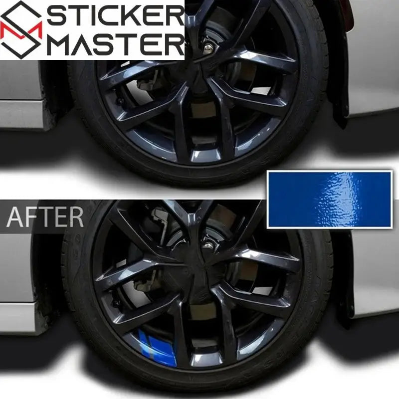Jant Sticker Seti | Sportif Jant Göbeği Arası Şerit Decal (6 Adet) Sticker Master