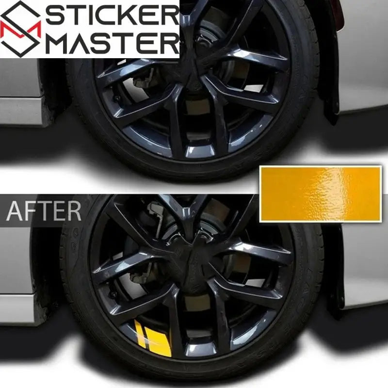 Jant Sticker Seti | Sportif Jant Göbeği Arası Şerit Decal (6 Adet) Sticker Master