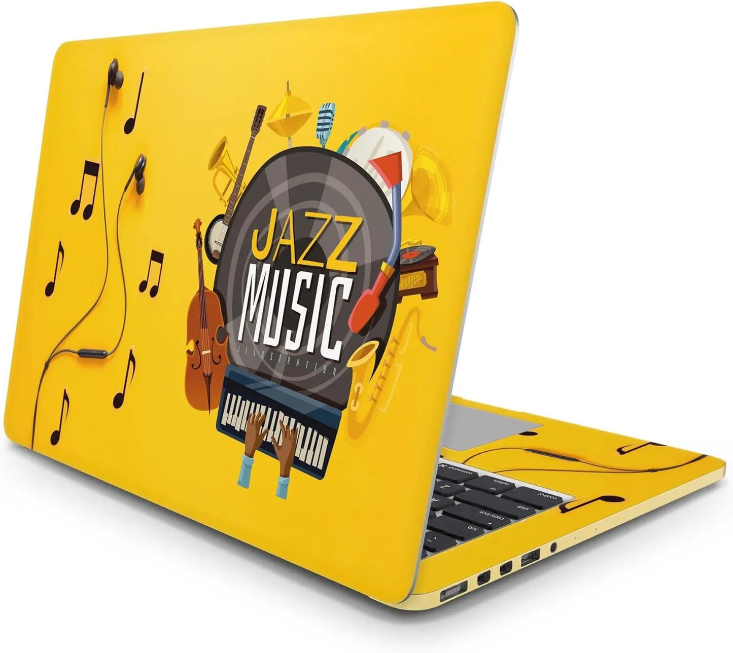 Sticker Master Jazz Music Evrensel Sticker Dizüstü Bilgisayar Vinil Sticker Decal 12" 13" 13.3" 14" 15" 15.4" 15.6 inç Dizüstü Bilgisayar Çıkartma Koruyucu Macbook Asus Acer Hp Lenovo Huawei Dell İçin - Sticker Master