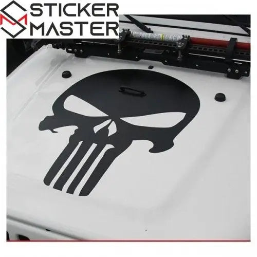 Sticker Master Jeep Ön Kaput Punisher Sticker Motor, Kask, Laptop, Araba, Oto Araç İçin Dayanıklı Etiket Decal