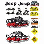 Sticker Master Jeep Off Road Set Sticker Seti Motor, Kask, Laptop, Araba, Oto Araç İçin Dayanıklı Etiket Decal Sticker Master